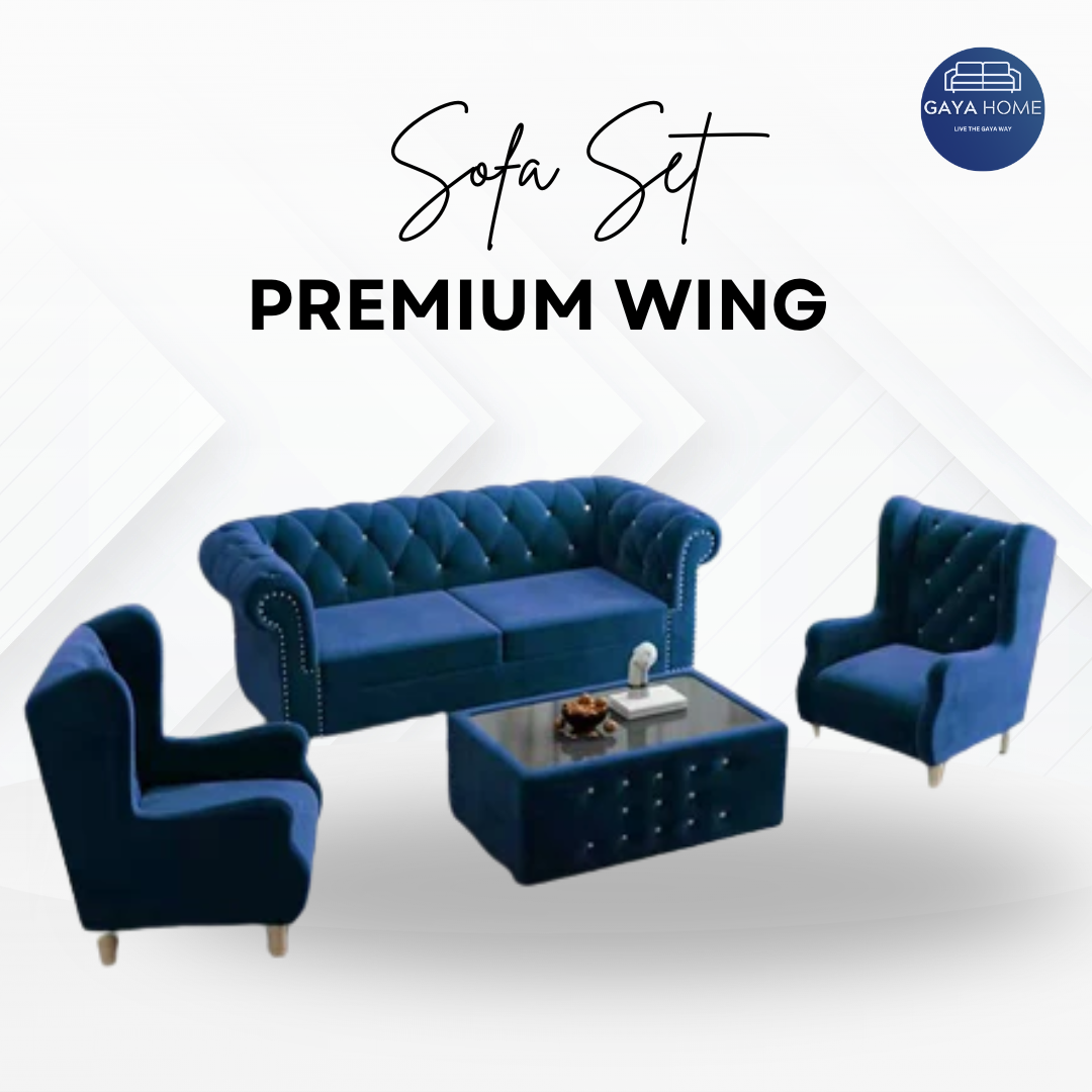 PREMIUM Wing Chair Sofa Set