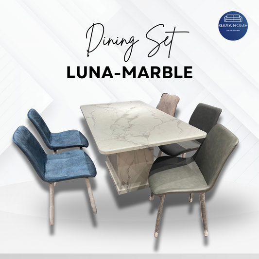 Luna Full Marble Dining Set