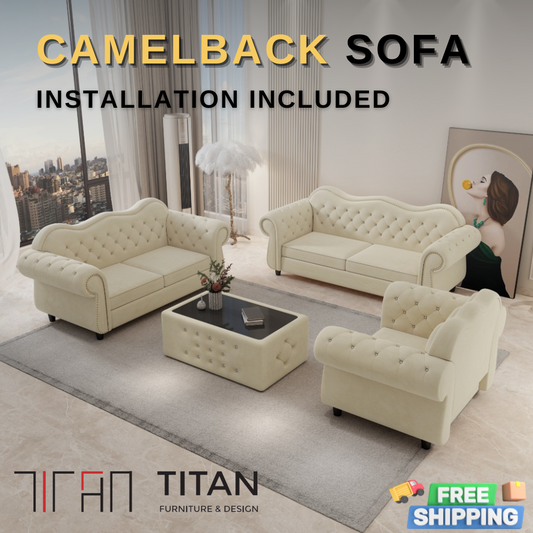Camelback Sofa Set