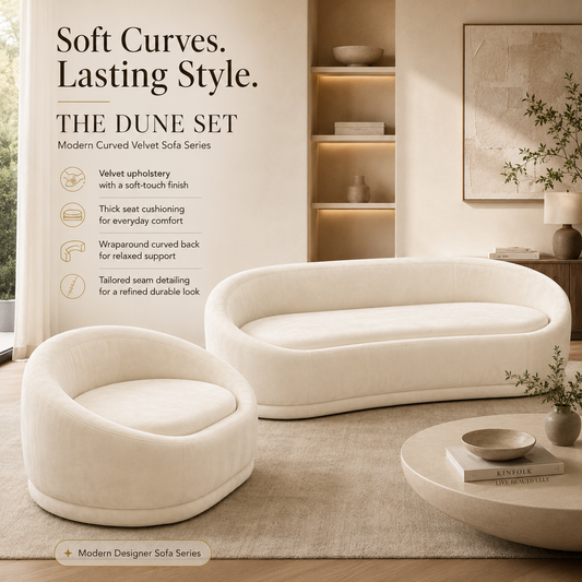 The Dune Set (1654) | Premium Curved Designer Sofa Series