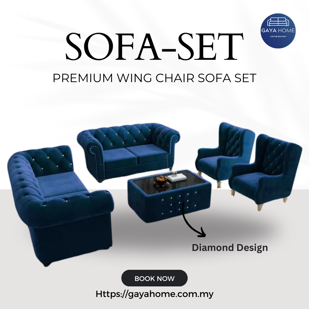PREMIUM Wing Chair Sofa Set