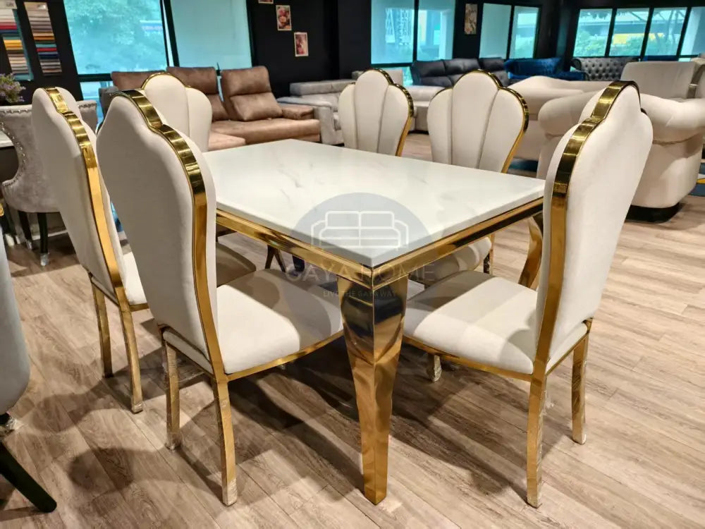 Mermaid Marble Dining Set Dining Set