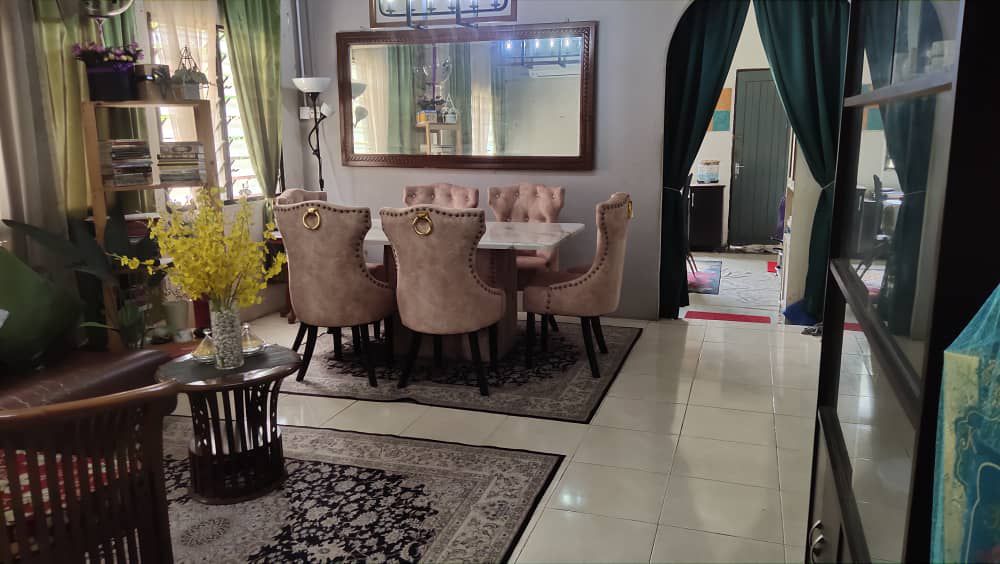 Helana Marble Dining Set with Luxurious Velvet Chairs - Gaya Home