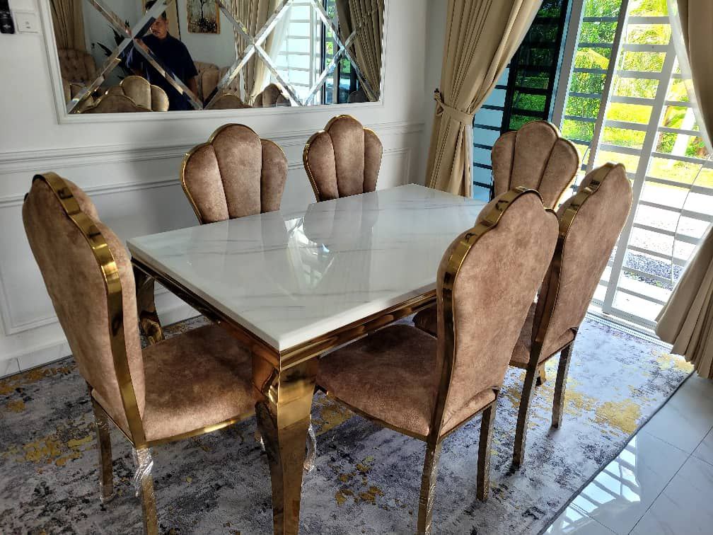 Mermaid Marble Dining Set
