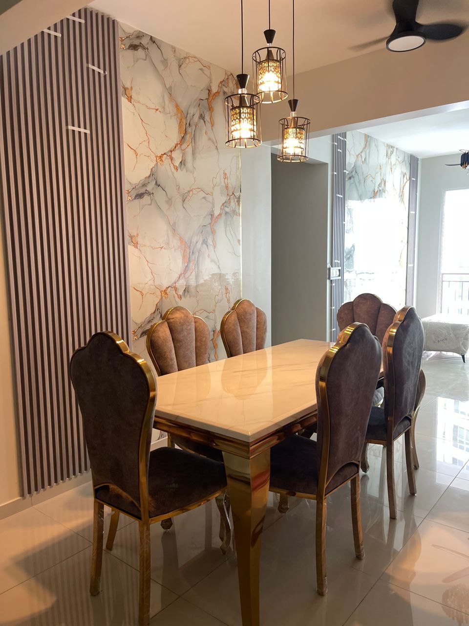 Mermaid Marble Dining Set
