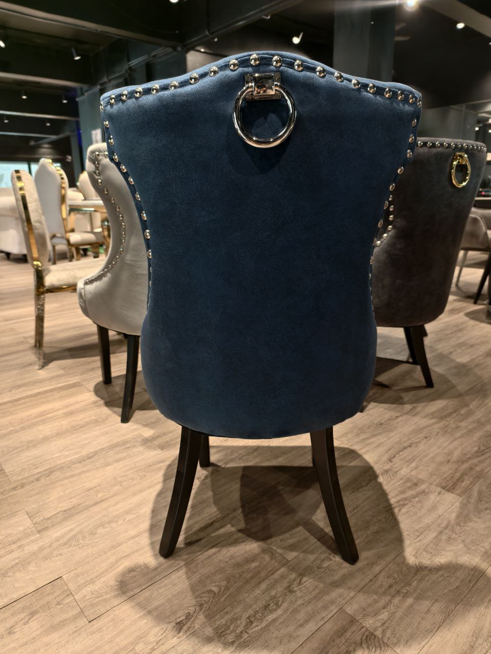 Helana Marble Dining Set with Luxurious Velvet Chairs