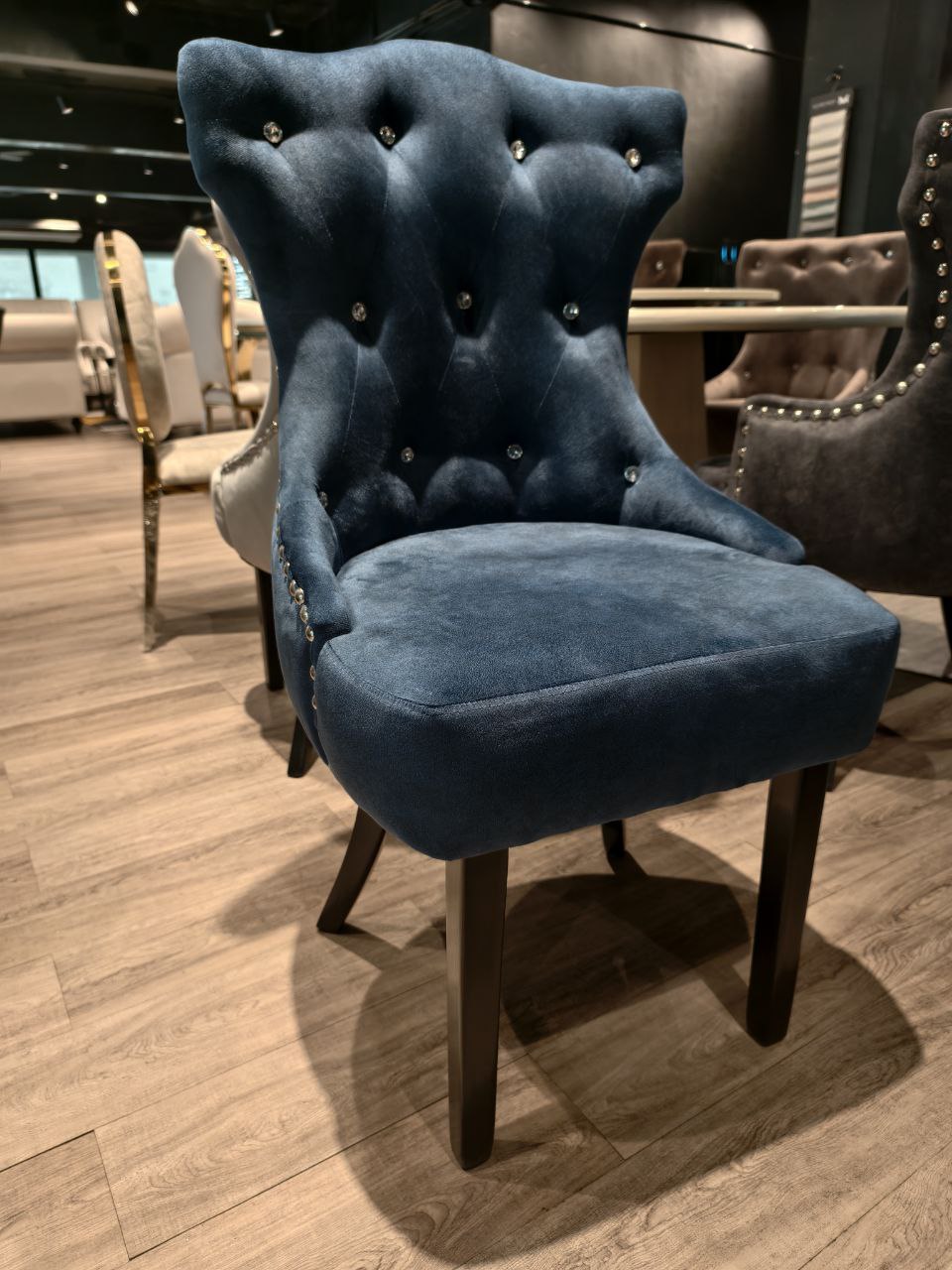 Helana Marble Dining Set with Luxurious Velvet Chairs