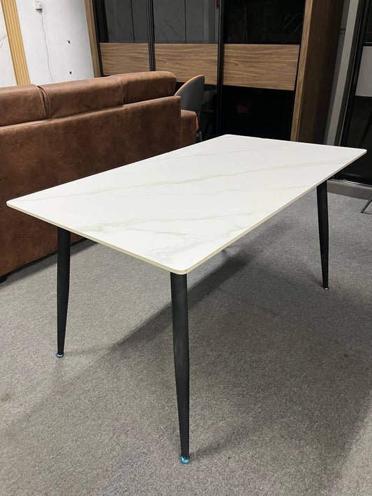 S-Metal Leg Ceramic Table