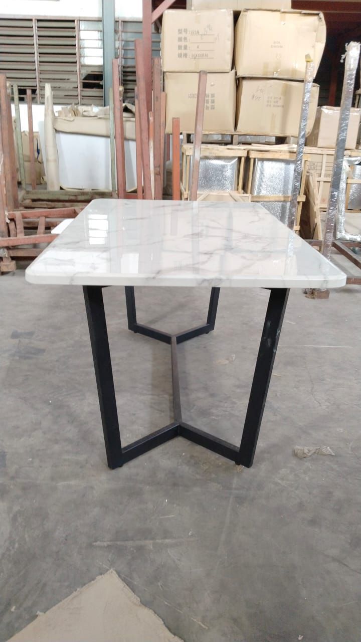 Y-Metal Leg Ceramic Table