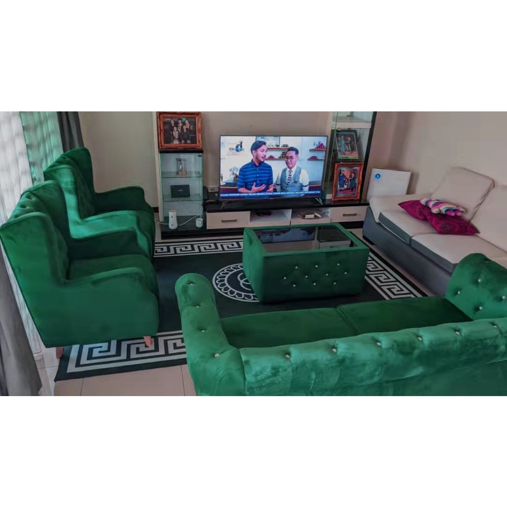 PREMIUM Wing Chair Sofa Set - Gaya Home