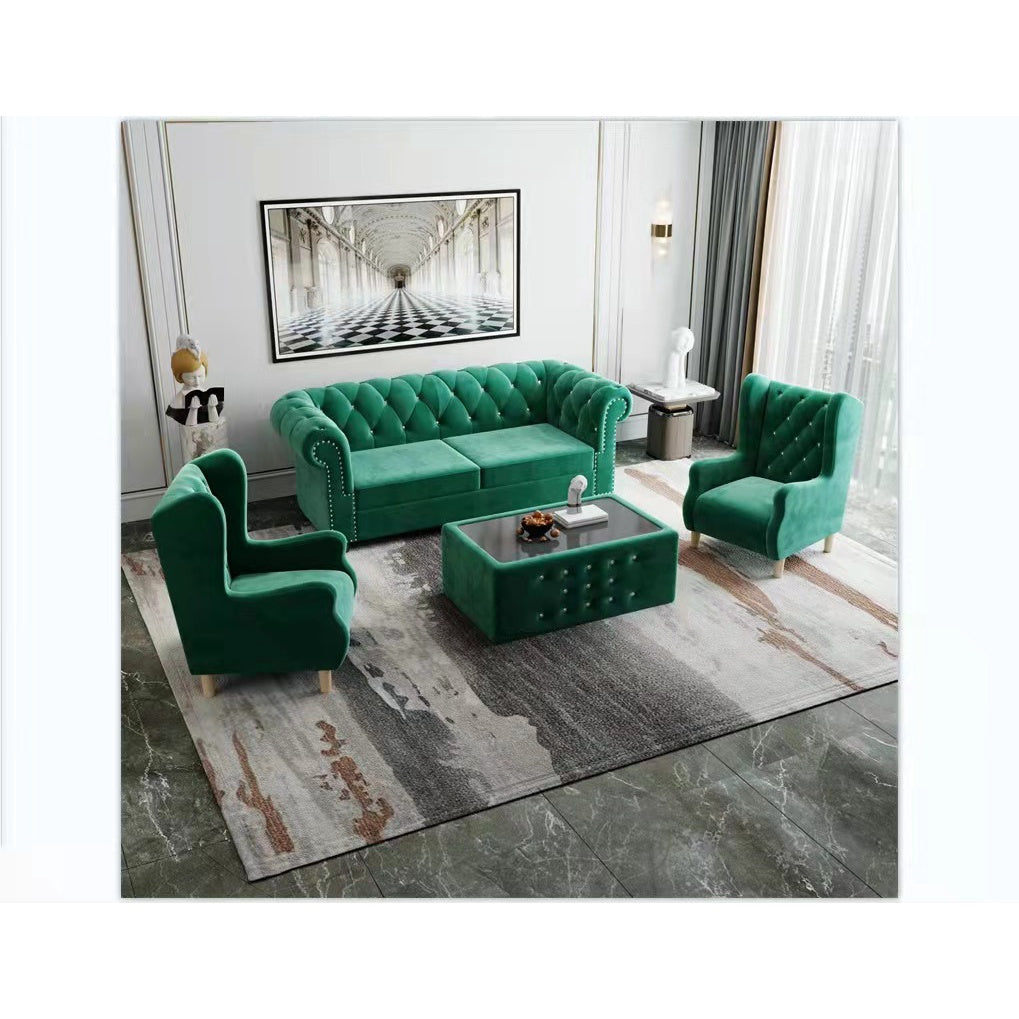 PREMIUM Wing Chair Sofa Set - Gaya Home