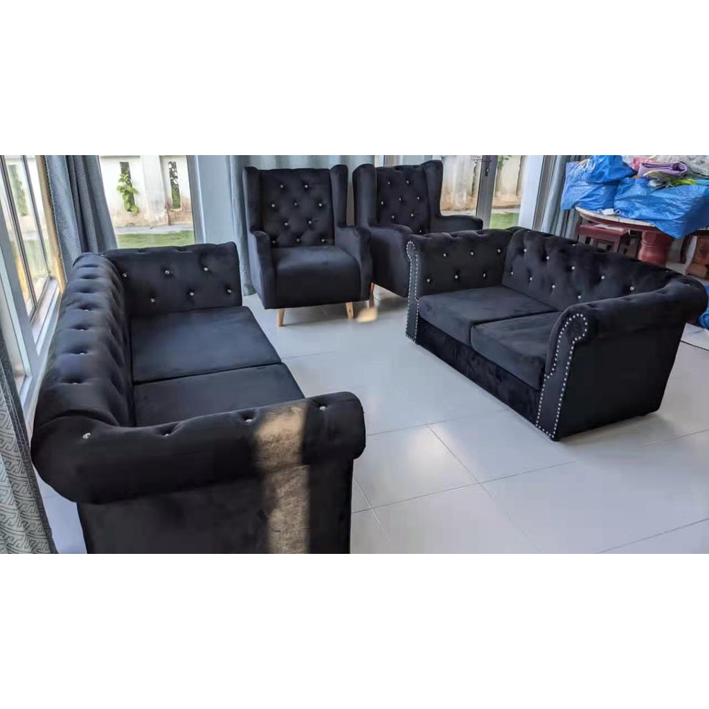 PREMIUM Wing Chair Sofa Set - Gaya Home
