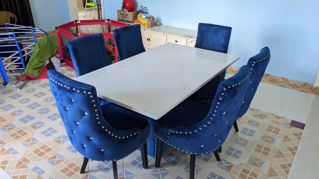 TITAN 𝐌𝐞𝐣𝐚 𝐌𝐚𝐤𝐚𝐧 Marble Dining Table Table Set 6 seaters / 8 seaters / Free Shipping | Shopee Malaysia