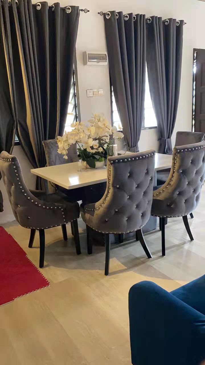 TITAN 𝐌𝐞𝐣𝐚 𝐌𝐚𝐤𝐚𝐧 Marble Dining Table Table Set 6 seaters / 8 seaters / Free Shipping | Shopee Malaysia