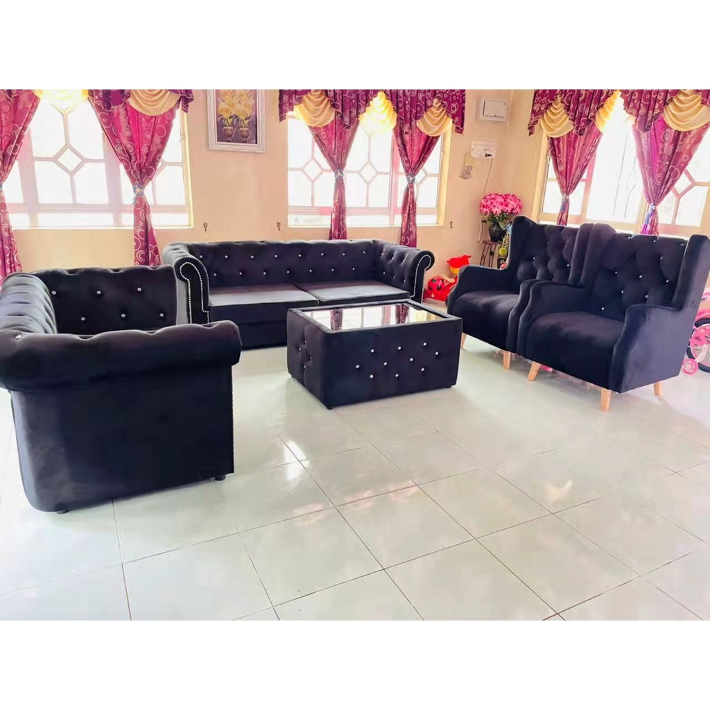 PREMIUM Wing Chair Sofa Set - Gaya Home