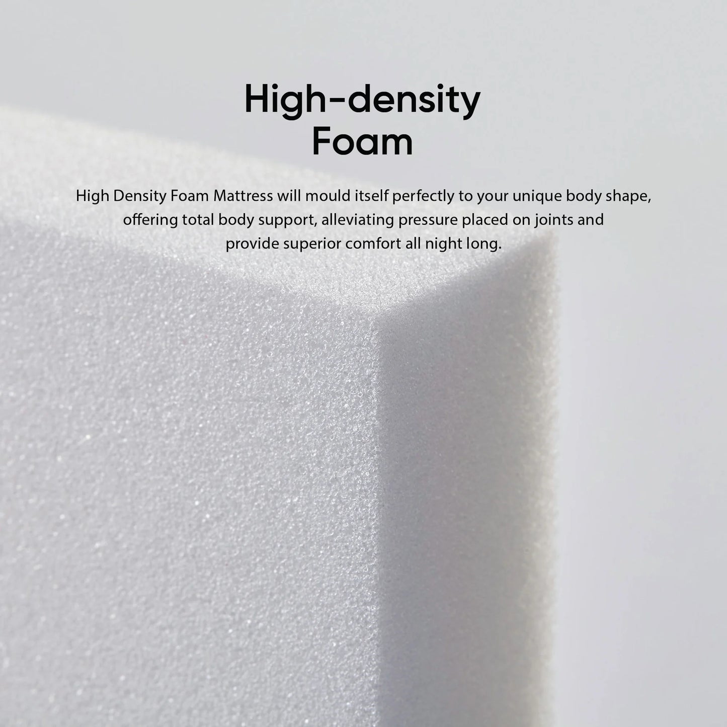 Back Comfort mattress foam support close-up graphic