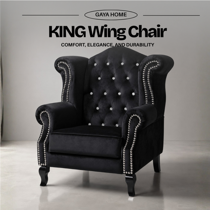 King Chesterfield Wing Chair (202)