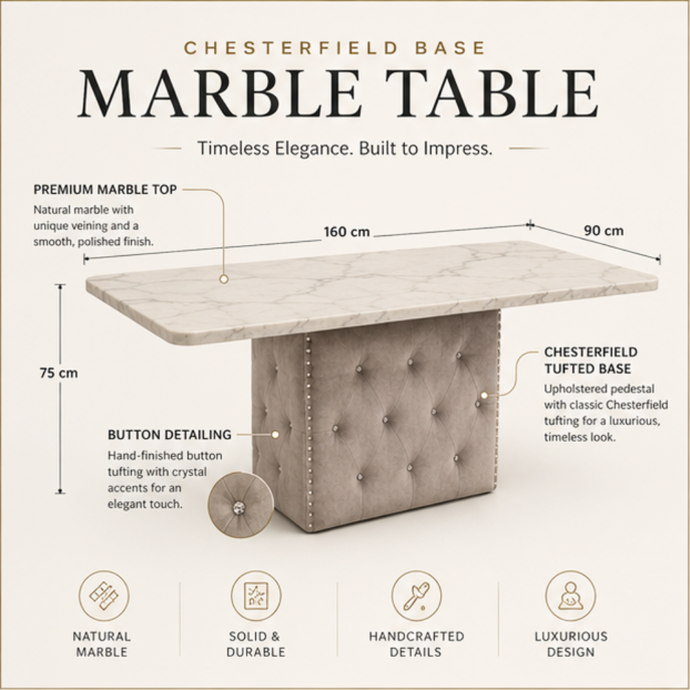 Chesterfield based Marble Table