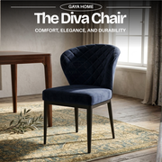 Diva Quilted Velvet Dining Chair (C235)
