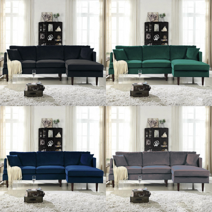 Old Hollywood Sofa 3 Seater L Shape Sofa - Gaya Home