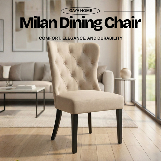 Milan Dining Chair | Premium Tufted Wingback Chair