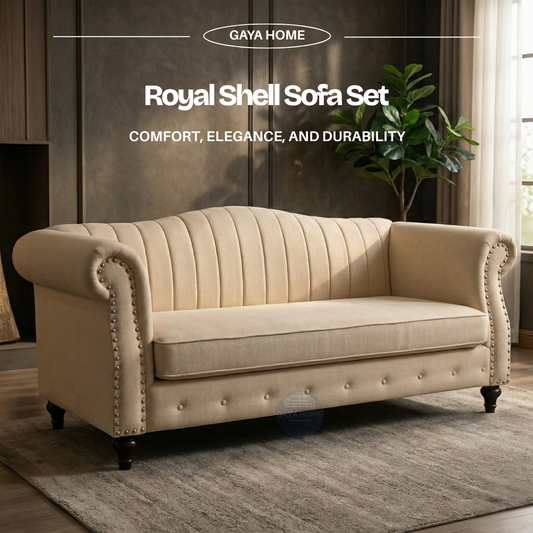 Royal Shell Sofa Set | Trending Simple &amp; Modern Line Design