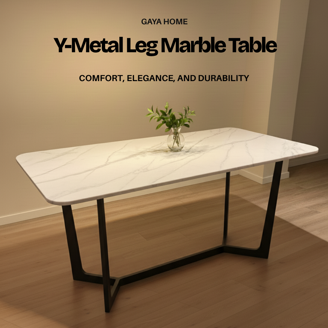 Y-Metal Leg Ceramic Table