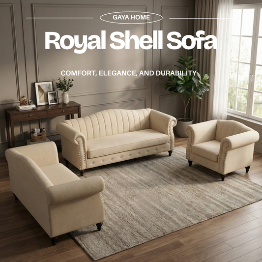 Royal Shell Sofa Set | Trending Simple &amp; Modern Line Design