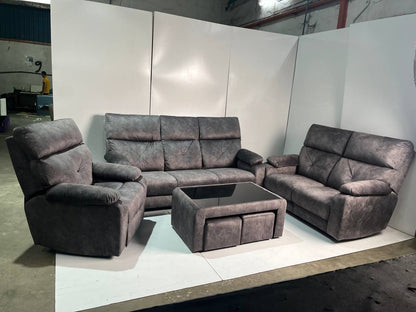 Luxurious 123 Seater Sofa Set with Recliner - Multiple Colors Available, Free Shipping Malaysia - Gaya Home