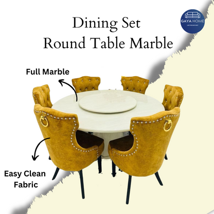 Round Table Marble Set