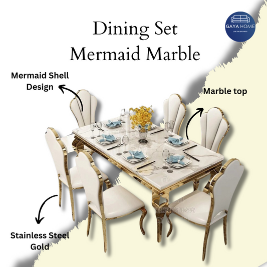 Mermaid Marble Dining Set