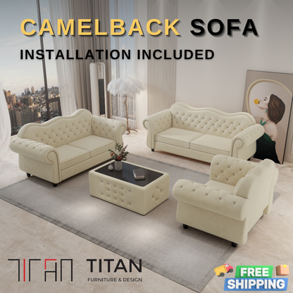 Camelback Sofa Set - Gaya Home