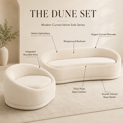 The Dune Set (1654) | Premium Curved Designer Sofa Series