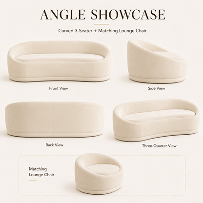 The Dune Set (1654) | Premium Curved Designer Sofa Series