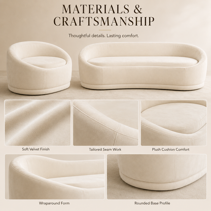 The Dune Set (1654) | Premium Curved Designer Sofa Series