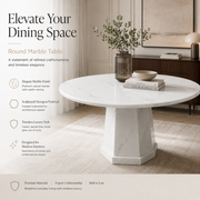 Round Marble Table with Hexagon Marble Legs (831/1060)