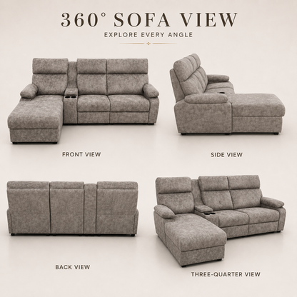 CozyRecline Versatile L-Shaped Sofa (1641)