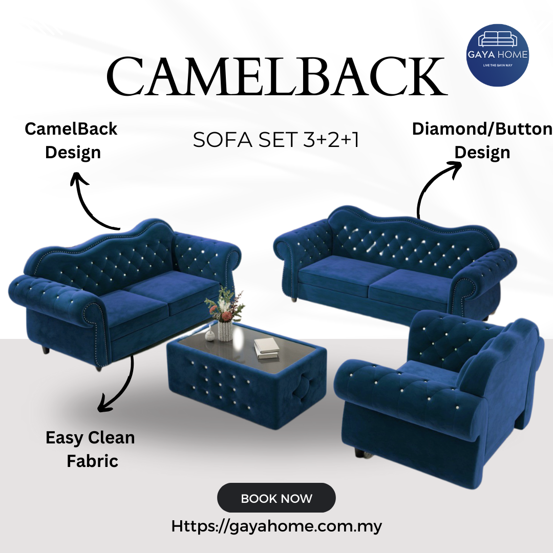 Camelback Sofa Set