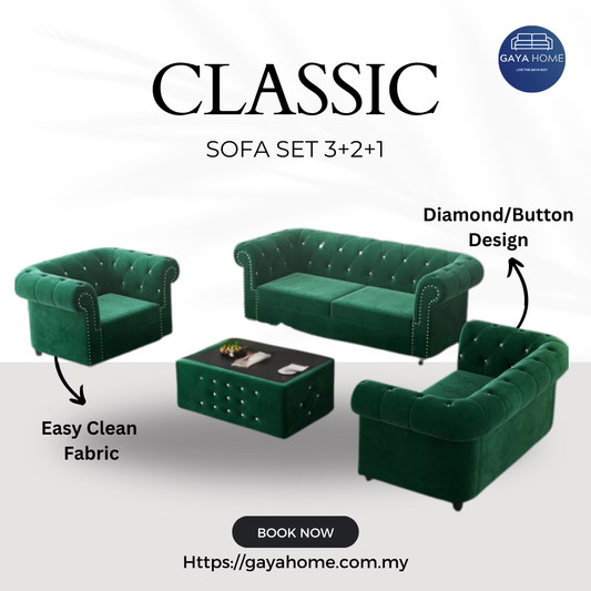 Classic Chesterfield Sofa Set