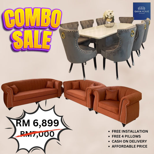 Combo 4 - Royal Shell & Butterfly Dining Set - Gaya Home