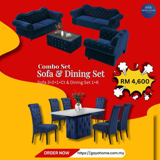 Combo 2 - Chesterfield & Classic Dining Set