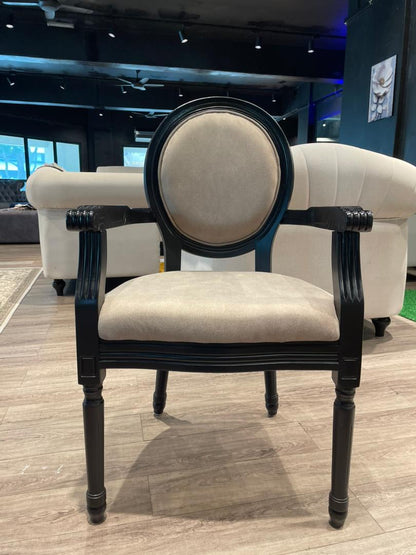 The Roma Dining Set | Luxury Marble Top Table with Neo-Classical Medallion Chairs