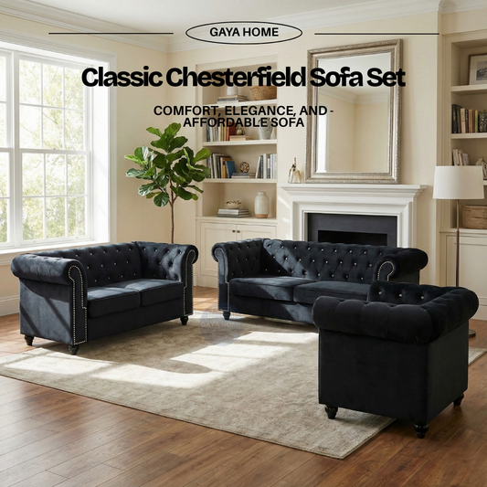 Classic Chesterfield Sofa Set