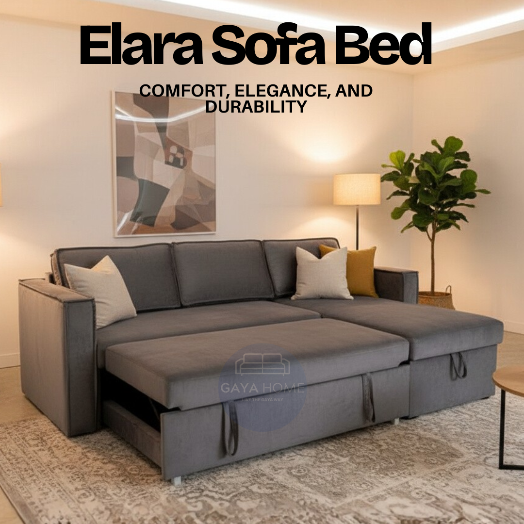 Elara Sofa Bed | L-Shape | Storage