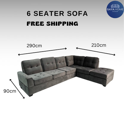 The Grayson Corner Sectional Sofa with Storage Ottoman & Built-in Tray Table