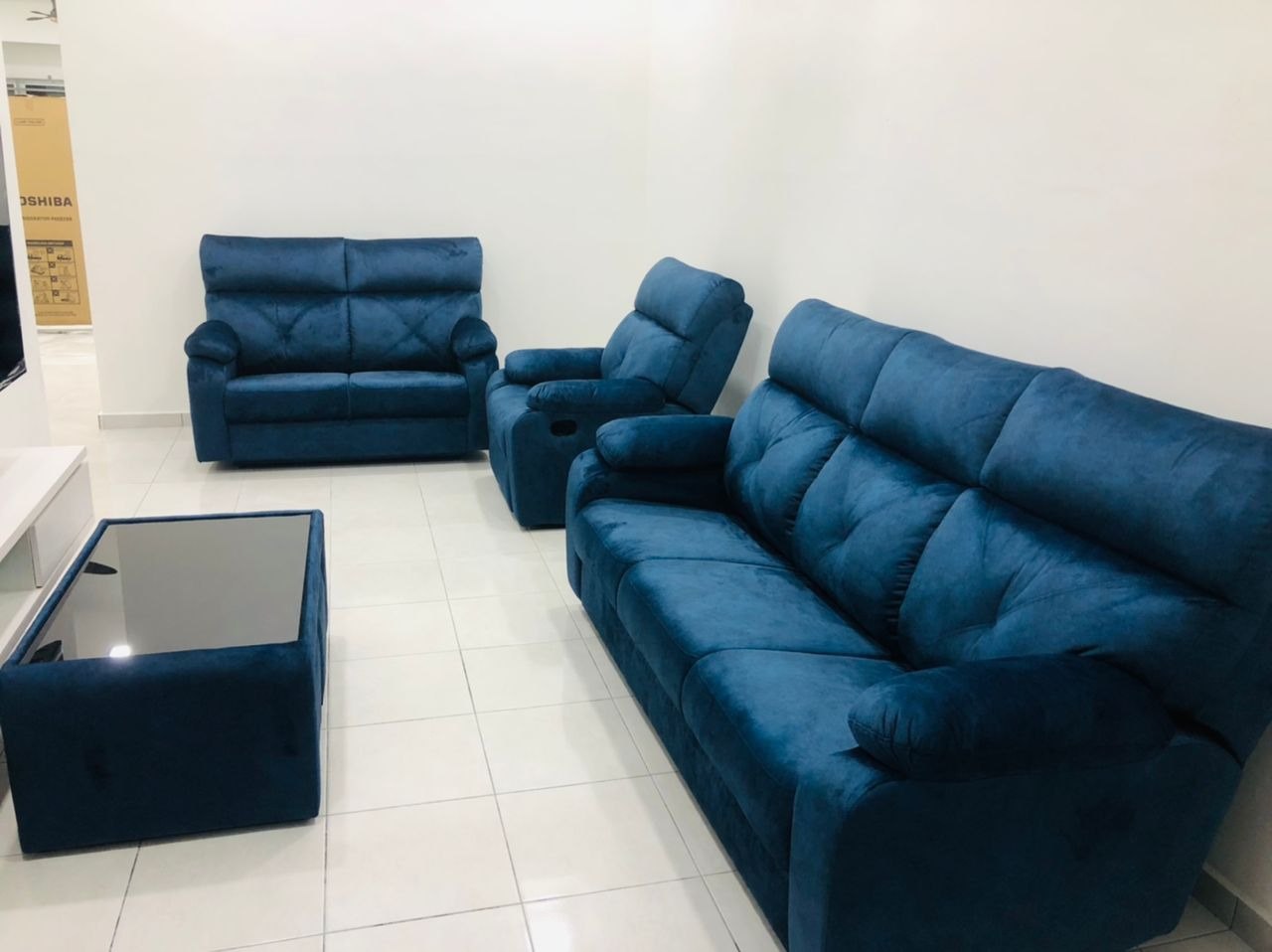 Luxurious 123 Seater Sofa Set with Recliner - Multiple Colors Available, Free Shipping Malaysia - Gaya Home