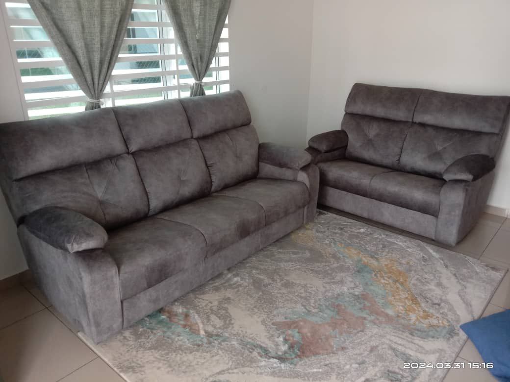 Luxurious 123 Seater Sofa Set with Recliner - Multiple Colors Available, Free Shipping Malaysia - Gaya Home