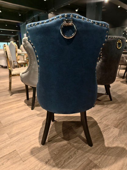 Helana Marble Dining Set with Luxurious Velvet Chairs