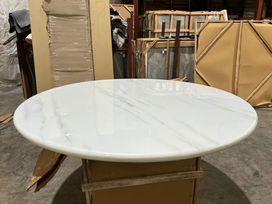 Round Marble Table with Round Marble Leg