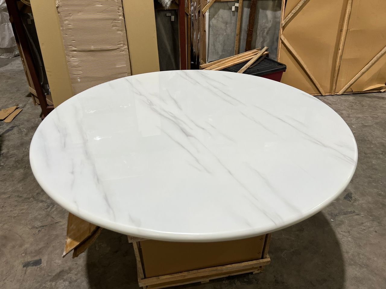 Round Marble Table with Round Marble Leg